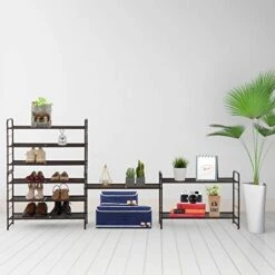 Bextsrack 3-Tier Shoe Rack, Stackable & Adjustable Wire Grid Shoe Shelf Storage Organizer For Closet Bedroom Entryway - Bronze 12 Bextsrack 3-Tier Shoe Rack, Stackable & Adjustable Wire Grid Shoe Shelf Storage Organizer For Closet Bedroom Entryway - Bronze -Songmics Furniture Shop 41ez1pbcaSL