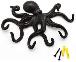 ChasBete Key Holder For Wall, Octopus Coat Hooks Wall Mounted Towel Hooks, Heavy Duty Wall Hooks Decorative With 6 Arms -Songmics Furniture Shop 41f 5H8BB6L. AC