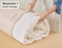 ECOWAN LIVING 8Gal Cylindrical Clothes Blanket Quilt Pillow Storage Bag, Closet Organizer Storage Container, Reusable Drawstring Packing Bag, Durable Handle, Moistureproof(Gray, M, 2 Bag) 12 ECOWAN LIVING 8Gal Cylindrical Clothes Blanket Quilt Pillow Storage Bag, Closet Organizer Storage Container, Reusable Drawstring Packing Bag, Durable Handle, Moistureproof(Gray, M, 2 Bag) -Songmics Furniture Shop 41fECIHjmhL