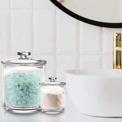 Youngever Clear Plastic Apothecary Jars (1 Set 60 Ounce And 1 Set 15 Ounce) -Songmics Furniture Shop 41fEQlG9GQL