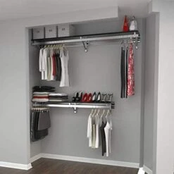 Arrange A Space RCMBY Elite 80" Top And Bottom Shelf Rod Kit With Long Hang White Closet System -Songmics Furniture Shop 41fGCBRNMzL. AC 3