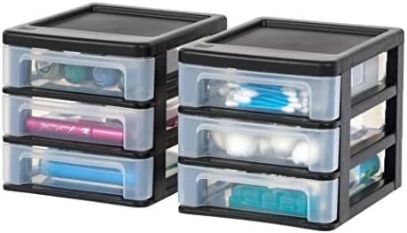 IRIS USA Small Desktop Stacking Drawer, 6-Pack, Sliding Plastic Drawer Storage Container For Stationery Art Craft Supplies Fabric Tools Kitchen Pantry Office And Garage Organization, Black 10 IRIS USA Small Desktop Stacking Drawer, 6-Pack, Sliding Plastic Drawer Storage Container For Stationery Art Craft Supplies Fabric Tools Kitchen Pantry Office And Garage Organization, Black - Image 10