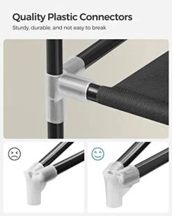 SONGMICS Shoe Rack, 9 Tier Shoe Organizer With Nonwoven Fabric Cover, Shoe Storage Shelf For 40-50 Pairs Of Shoes, Entryway, Suitable For Sneakers, High Heels, Flats, And Boots, Black URXJ36HV1 -Songmics Furniture Shop 41fJXU3dNSL