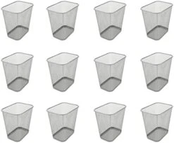 Ybmhome Steel Mesh Rectangular Open Top Waste Basket Bin Trash Can For Office Home 8x12x12 Inches 1103s (1, Black) 9 Ybmhome Steel Mesh Rectangular Open Top Waste Basket Bin Trash Can For Office Home 8x12x12 Inches 1103s (1, Black) -Songmics Furniture Shop 41fJoFBCIwL. AC