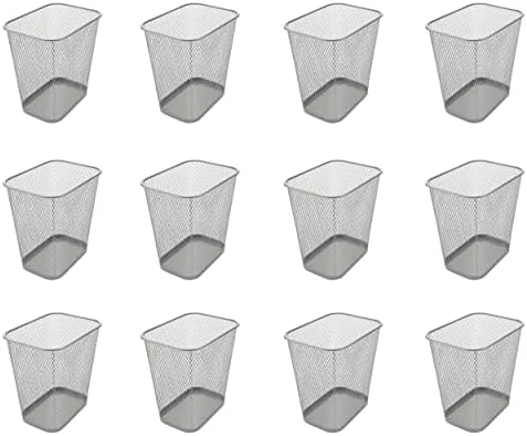 Ybmhome Steel Mesh Rectangular Open Top Waste Basket Bin Trash Can For Office Home 8x12x12 Inches 1103s (1, Black) 3 Ybmhome Steel Mesh Rectangular Open Top Waste Basket Bin Trash Can For Office Home 8x12x12 Inches 1103s (1, Black) - Image 3