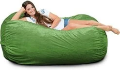 ULTIMATE SACK Lounger Bean Bag Chair: Giant Foam-Filled Furniture - Machine Washable Covers, Double Stitched Seams, Durable Inner Liner, And 100% Virgin Foam. Corner Chair. (Pink, Fur) -Songmics Furniture Shop 41fPEQwWXmL. AC