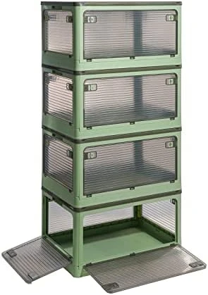 SummerRay Folding Storage Bins With Wheels Stackable Plastic Closet White 18Gal 2pcs 7 SummerRay Folding Storage Bins With Wheels Stackable Plastic Closet White 18Gal 2pcs - Image 7