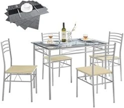 VECELO 3-Piece Dining Room Wooden Kitchen Table And Pu Cushion Chair Sets For Small Space, Retro Brown 25 VECELO 3-Piece Dining Room Wooden Kitchen Table And Pu Cushion Chair Sets For Small Space, Retro Brown -Songmics Furniture Shop 41fUxJnTvYL. AC