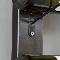 CBYJK Wall Mounted Wine Rack Wooden, Rustic Barrel Stave Wine Rack, Wooden Wine Bottle Holder Rack, Wood Wine Shelf, Imported Pine Wood And Metal - 6 Bottles 40x7.6inch -Songmics Furniture Shop 41fVHJuyugL