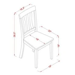 East West Furniture OXAN3-OAK-W, 3-piece -Songmics Furniture Shop 41fXCfb6cvL