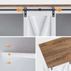 Farmhouse Coffee Bar Cabinet, 42’’ Kitchen Buffet Sideboard Cabinet With Storage, White Coffee Bar Buffet Cabinet With Sliding Barn Door, Coffee Bar Table With Adjustable Shelf For Living Dining Room -Songmics Furniture Shop 41fbhKb4Z6L