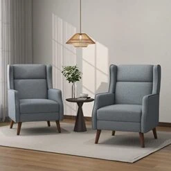 UIXE 3 Piece Indoor Comfy Sectional Sofa With Accent Chairs For Living Room, Linen Fabric Couch Modern Bedroom Loveseat 2-Seat Armchair For Home Apartment Small Space (Yellow) -Songmics Furniture Shop 41fjcIttFAL. AC