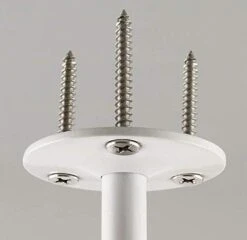 KAFENDA Diameter 32mm / 1.26" Shower Curtain Wardrobe Pole Holder Tube Flange, Socket, Ceiling Mount Bracket Tube Holder, Clothes Rail Holder, 2 Pieces Stainless Steel White Finish -Songmics Furniture Shop 41fmPR3aOAL