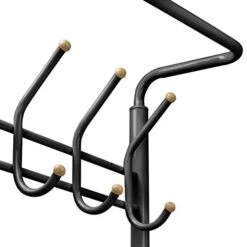 Sorbus Coat Shoe Racks Bench - Hallway Entryway Coat Rack With Storage - Shoe Bench Organizer Features 18 Hooks And 3-Tier Shelves, Metal (Coat Rack - Black) -Songmics Furniture Shop 41fnjIassFL