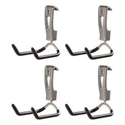 Rubbermaid 1784456 FastTrack Wall Mounted Rope, Hose, Or Tool Garage Storage Utility Hook, Supports Up To 25 Pounds Each (4 Pack)
