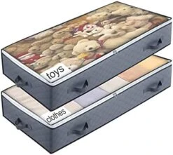 Toresper 6Pcs Closet Organization And Storage,Large Capacity Toy Storage With Reinforced Handles,Foldable Storage Bags With Clear Window For Clothes Pillow Blankets Bedding -Songmics Furniture Shop 41fxhOnPx2L. AC