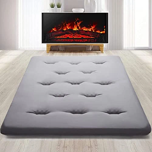 Japanese Nonslip XL Twin Futon Mattress Pad For Sofa Bed And Couch Lounger, Foldable Dormitory Floor Firm Supported 3in Thicken Tatami Size Mat, Kids Adult Nap Bunk Yoga Meditation, 39x80in Grey 1 Japanese Nonslip XL Twin Futon Mattress Pad For Sofa Bed And Couch Lounger, Foldable Dormitory Floor Firm Supported 3in Thicken Tatami Size Mat, Kids Adult Nap Bunk Yoga Meditation, 39x80in Grey