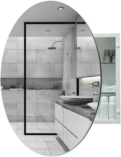 HESONTH FOMAYKO Bathroom Medicine Cabinet, Rectangular Beveled Frameless Mirror Cabinet,16×26 Inch Wall Mounted Cabinet For Bathroom Toilet Kitchen,Recess Or Surface Mount Installation 26 HESONTH FOMAYKO Bathroom Medicine Cabinet, Rectangular Beveled Frameless Mirror Cabinet,16×26 Inch Wall Mounted Cabinet For Bathroom Toilet Kitchen,Recess Or Surface Mount Installation -Songmics Furniture Shop 41g39ITaFVL. AC