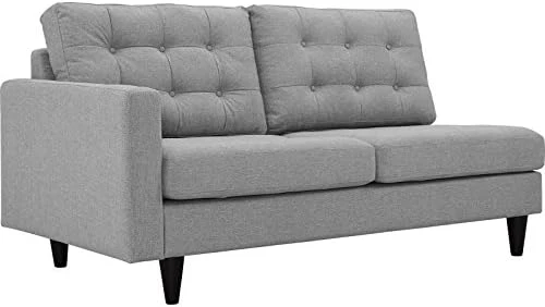 Modway Empress Mid-Century Modern Upholstered Fabric Side Armless Lounge Accent Chair Azure 14 Modway Empress Mid-Century Modern Upholstered Fabric Side Armless Lounge Accent Chair Azure - Image 14