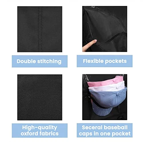 Delgeo24 Grid New Simple Fabric Grid Storage Hanging Bag Baseball Cap Storage Hanging Bag Hanging On The Door, Storage Bag Closet Wall Hat Storage Bag, Hat Hats Baseball Cap And Sports Cap 2 Delgeo24 Grid New Simple Fabric Grid Storage Hanging Bag Baseball Cap Storage Hanging Bag Hanging On The Door, Storage Bag Closet Wall Hat Storage Bag, Hat Hats Baseball Cap And Sports Cap - Image 2