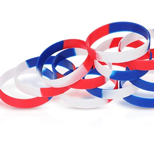 GENERIC Fourth Of July Silicone Motivational Wristband USA Independence Day Red White And Blue Rubber Bracelet For Unisex 3 GENERIC Fourth Of July Silicone Motivational Wristband USA Independence Day Red White And Blue Rubber Bracelet For Unisex - Image 3