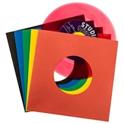 Vinyl Record Sleeves 45rpm - 7 Inch Premium Acid Free Protection Multicolor Paper Covers For 7” Singles Records - 50 Pack -Songmics Furniture Shop 41gDtay6z0L