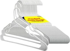 1InTheHome Standard Plastic Hangers, Hanger (30 Pack) Notched