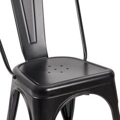 JUMMICO Metal Dining Chair Stackable Indoor-Outdoor Industrial Vintage Chairs Bistro Kitchen Cafe Side Chairs With Back Set Of 4 (Black) 12 JUMMICO Metal Dining Chair Stackable Indoor-Outdoor Industrial Vintage Chairs Bistro Kitchen Cafe Side Chairs With Back Set Of 4 (Black) -Songmics Furniture Shop 41gXUEPFZ2L