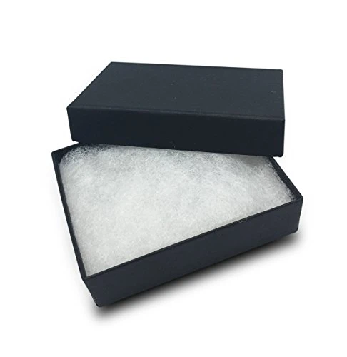 The Display Guys – Cardboard Jewelry Boxes With Cotton – 100 Pack – Matte Black – #32 (3 1/4" X 2 1/4" X 1") 3 The Display Guys – Cardboard Jewelry Boxes With Cotton – 100 Pack – Matte Black – #32 (3 1/4" X 2 1/4" X 1") - Image 3
