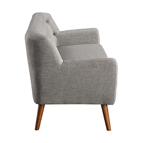 OSP Home Furnishings Mill Lane Seating With Button Tufted Design And Spring Cushion Support, Sofa, Cement Grey Fabric 3 OSP Home Furnishings Mill Lane Seating With Button Tufted Design And Spring Cushion Support, Sofa, Cement Grey Fabric - Image 3