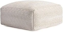 Anji Mountain Square Pouf , 22" X 22" X 17", Gray -Songmics Furniture Shop 41ghV2Mo3bL. AC