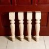 Decorluxes 3.7" X 29" Inch Unfinished Farmhouse Table Legs Dining Table Set Of 4 DIY Coffee Table Rustic Turned Style Leg | Easy To Paint Any Color You Want (29 Inch)