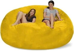 Chill Sack Bean Bag Chair: Giant 8' Memory Foam Furniture Bean Bag - Big Sofa With Soft Micro Fiber Cover - Olive -Songmics Furniture Shop 41gp87Dz pL. AC