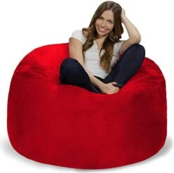 Chill Sack Bean Bag Chair Cover, 8-feet, Microsuede - Purple -Songmics Furniture Shop 41gq90imvLL. AC