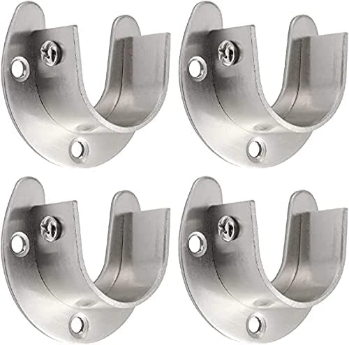 Creatyi Heavy Duty Stainless Steel Closet Rod Brackets Closet Shower Rod Bracket Closet Rod Holders Closet Pole Sockets Closet Rod Supports For 1 1/4 Inch Rod (8 PCS, Silver) 13 Creatyi Heavy Duty Stainless Steel Closet Rod Brackets Closet Shower Rod Bracket Closet Rod Holders Closet Pole Sockets Closet Rod Supports For 1 1/4 Inch Rod (8 PCS, Silver) - Image 13