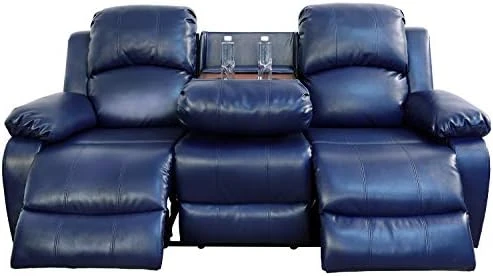 A Ainehome Sectional Recliner Sofa Set Bonded Leather 3 PCS Motion Sofa Loveseat Recliner Couch Manual Reclining Chair With Drop Down Table & Central Console For Living Room (Ginger,3 Piece Set) 10 A Ainehome Sectional Recliner Sofa Set Bonded Leather 3 PCS Motion Sofa Loveseat Recliner Couch Manual Reclining Chair With Drop Down Table & Central Console For Living Room (Ginger,3 Piece Set) - Image 10