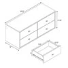 Prepac Floating Dresser, 4-Drawer, White