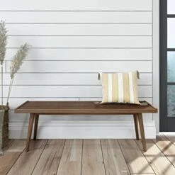 Plank+Beam Mid-Century Double Wood Entryway Bench, Walnut, 56.25" (PB184302-008) -Songmics Furniture Shop 41h1Snc VaL. AC 1