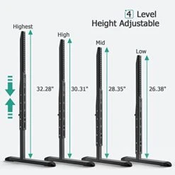 Universal TV Stand, Table Top TV Stand Base Replacement For Most 37 To 80 Inch LCD LED TVs, 4 Height Adjustable TV Legs With Cable Management Hold Up To 100lbs,Max VESA 800x400mm,Black(SG81901) -Songmics Furniture Shop 41h3CNHUlhL