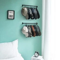 Dahey Hat Rack For Wall Baseball Hat Organizer Hanger Caps Holder With 20 Clips/Hooks For Closet Door Bedroom Entryway Laundry 8 Dahey Hat Rack For Wall Baseball Hat Organizer Hanger Caps Holder With 20 Clips/Hooks For Closet Door Bedroom Entryway Laundry -Songmics Furniture Shop 41h3Uuf7RAL