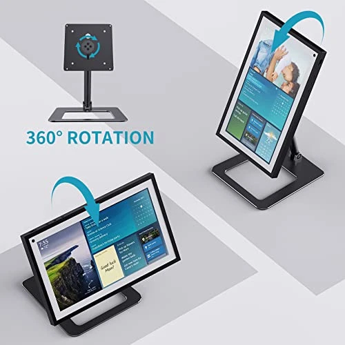 Letlar Echo Show 15 Stand Adjustable, Show 15 Mount With 360° Rotation Plate, Tilt Stand For Echo Show 15 Smart Display, Whole Aluminum, Hold The Device Stably 2 Letlar Echo Show 15 Stand Adjustable, Show 15 Mount With 360° Rotation Plate, Tilt Stand For Echo Show 15 Smart Display, Whole Aluminum, Hold The Device Stably - Image 2