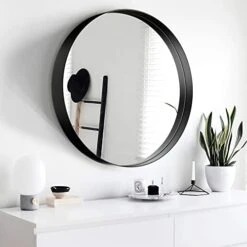 18 Inch Round Wall Circle Mirror,Large Gold Metal Framed Wall-Mounted Hanging Mirror For Bathroom Decor,Vanity Bedroom, Living Room, Entryway -Songmics Furniture Shop 41hEj5IKTTL. AC 1
