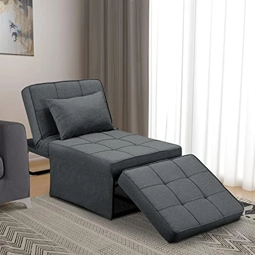 Sofa Bed, 4 In-1 Sleeper Chair Bed Multi-Function Folding Convertible Couch Chair Ottoman Bed For Apartment, Small Space (Deep Blue) 6 Sofa Bed, 4 In-1 Sleeper Chair Bed Multi-Function Folding Convertible Couch Chair Ottoman Bed For Apartment, Small Space (Deep Blue) - Image 6