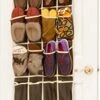 Simple Houseware 24 Pockets Over The Door Hanging Shoe Organizer, Brown (64'' X 19'')
