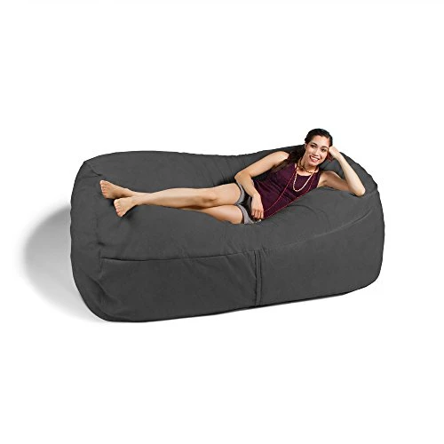 Jaxx 7 Foot Bean Bag Sofa, Charcoal 2 Jaxx 7 Foot Bean Bag Sofa, Charcoal - Image 2