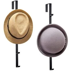 MyGift Black Metal Over The Door Hooks Heavy Duty Hanger For Hats, Coat, Scarf, And Purse, Door Hanging Rack With 5 Hooks, Set Of 2 -Songmics Furniture Shop 41hUp4eDUQL