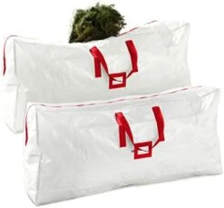 Zober 2-Pack Artificial Extra Large Christmas Tree Storage Bag - Fits Up To 9-Foot Holiday Xmas Disassembled Trees With Durable Reinforced Handles & Dual Zipper - Waterproof Material Protects From Dust, Moisture & Insects (Red) -Songmics Furniture Shop 41hX03mA6pL. AC 1