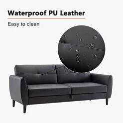 UBGO Convertible Folding Futon Sofa Bed, PU Leather Loveseat With Storage Box, Contemporary Style Furniture Set For Small Spaces, Apartments, Dorms, Living Rooms, Offices, (77"), Black F 16 UBGO Convertible Folding Futon Sofa Bed, PU Leather Loveseat With Storage Box, Contemporary Style Furniture Set For Small Spaces, Apartments, Dorms, Living Rooms, Offices, (77"), Black F -Songmics Furniture Shop 41hdceoSN1L