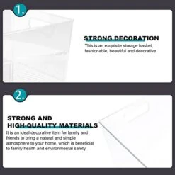 Cabilock Home Decor Large Storage Bins 2 PCS Desktop Storage Basket Magazine Storage Rack Magazine Holder Tabletop Basket Shelf Plastic Magazine Basket Stacking Storage Bins Office Decor -Songmics Furniture Shop 41hs1VIWjxL