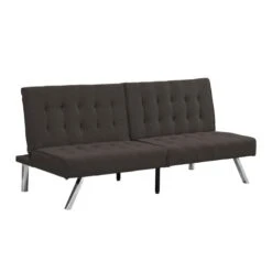 Aybihous3 Wood Frame, Stainless Leg, FUTON, Sofa Bed Espresso